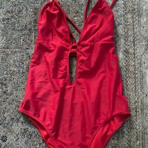 Abercrombie & Fitch Red One Piece Swimsuit